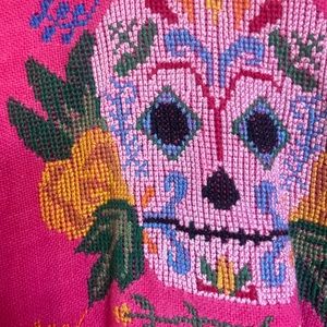 Beautiful day of the dead Huipil from Mexico , fits like small